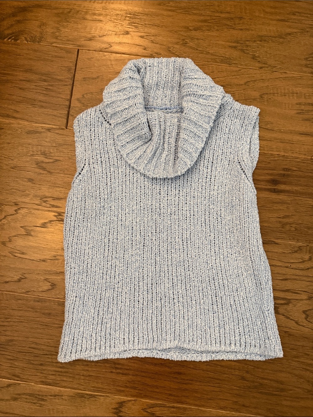 Vintage Tommy Bahama Blue Boucle Cowl Neck Sweater Vest Tank Top Size S - Picture 2 of 6
